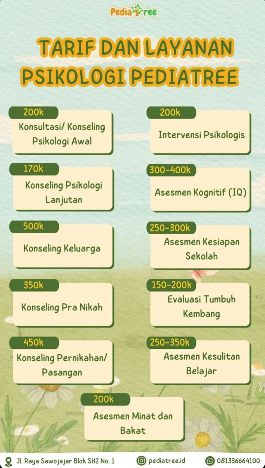 tarif layanan pediatree malang 1